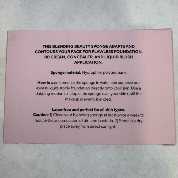 Shades By Shan Beauty Sponge Set of 2 Pro-Level Makeup Latex-Free Soft NEW - Picture 4 of 8